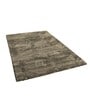 Blue Solid Microfibre 4 ft x 6 ft Machine Made Carpet