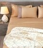 Taupe Mist 300TC 100% Cotton Solids Flat Super King Bedsheet With 2 Pillow Covers