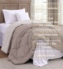 Taupe Polycotton Solid 350 GSM Single Bed Reversible Quilted Comforter