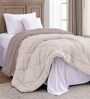 Taupe Polycotton Solid 350 GSM Single Bed Reversible Quilted Comforter