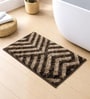 Taupe Polyester 16x24 Inches Fluffy Bath Mat