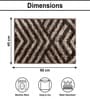 Taupe Polyester 16x24 Inches Fluffy Bath Mat