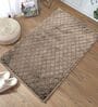 Taupe Polyester 16x24 Inches Lightweight Bath Mat