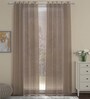 Taupe Polyester Solids 7ft Sheer Eyelet (2 Pc) Door Curtains