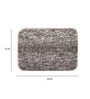Taupe Solid Shaggy Polyester 24x16 Inches AntiSkid Bath Mat