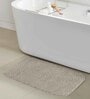 Taupe Shaggy Polyester 28x20 Inches AntiSkid Bath Mat