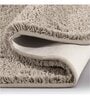 Taupe Shaggy Polyester 28x20 Inches AntiSkid Bath Mat