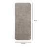 Taupe Solid 100% Polyester 59x23.6 Inches AntiSkid Bath Mat