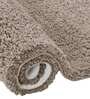 Taupe Solid 100% Polyester 59x23.6 Inches AntiSkid Bath Mat