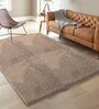 Taupe Solid Microfiber 3 X 5 Feet Tufted Carpet