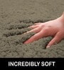 Taupe Solid Microfiber 6 X 7 Feet Tufted Carpet