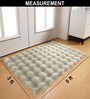 Taupe Solid Polyester 3 X 5 Feet Bubble Fur Machine Made Carpet
