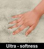 Taupe Solid Polyester 3 X 5 Feet Bubble Fur Machine Made Carpet