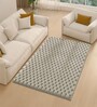 Taupe Solid Polyester 3 X 5 Feet Turtle Fur Machine Made Carpet