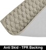 Taupe Solid Polyester 3 X 5 Feet Turtle Fur Machine Made Carpet