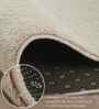 Taupe Solid Polyester 4x6 Feet Machine Made Carpet
