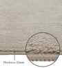 Taupe Solid Polyester 4x6 Feet Machine Made Carpet