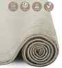 Taupe Solid Polyester 4x6 Feet Machine Made Carpet