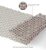 Taupe Solid PVC 33x16 Inches Antiskid Shower Bath Mat