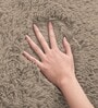 Taupe Solid Wool Blend 3 X 5 Feet Tufted Carpet