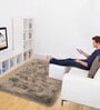 Taupe Solid Wool Blend 4 X 6 Feet Tufted Carpet