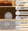 Taupe Traditional Polyester 24x24 Inches Skid-Resistant Backing Prayer Mats (Pack of 1)