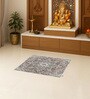 Taupe Traditional Polyester 24x24 Inches Skid-Resistant Backing Prayer Mats (Pack of 1)
