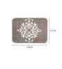 Taupe and White Traditional Polyester 24x16 Inches AntiSkid Bath Mat