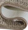 Taupe and White Traditional Polyester 24x16 Inches AntiSkid Bath Mat