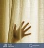 Taupe with pom pomSolid Polyester Curtains for Door Pack of 2