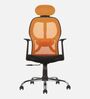 Tauras Lite Breathable MeshHigh Back Ergonomic Chair in Orange Colour