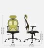 Tauras Lite Breathable MeshHigh Back Ergonomic Chair in Pistachio Green Colour