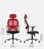 Tauras Lite Breathable MeshHigh Back Ergonomic Chair in Red Colour