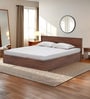Taurian King Size Bed With Box Storage In Brown Colour