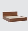 Taurian King Size Bed With Box Storage In Brown Colour