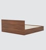 Taurian King Size Bed With Box Storage In Brown Colour
