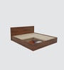 Taurian King Size Bed With Box Storage In Brown Colour
