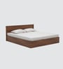 Taurian King Size Bed With Box Storage In Brown Colour