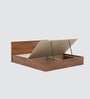 Taurian King Size Bed With Box Storage In Brown Colour