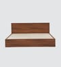 Taurian King Size Bed With Box Storage In Brown Colour