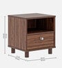 Taurus Bedside Table In Columbian Walnut Colour