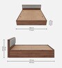 Taurus King Size Bed In Columbian Walnut Colour With Box Storage