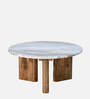 Taurus Marble Coffee Table In Natural Honey Finish