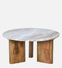 Taurus Marble Coffee Table In Natural Honey Finish