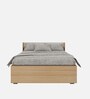 Taurus Queen Size Bed in Oak and White Finish With Box Storage