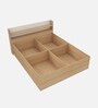 Taurus Queen Size Bed in Oak and White Finish With Box Storage