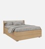 Taurus Queen Size Bed in Oak and White Finish With Box Storage
