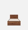 Taurus Single Bed In Columbian Walnut Colour With Box Storage