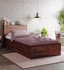 Taurus Single Bed In Columbian Walnut Colour With Box Storage