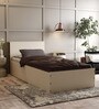 Taurus Single Size Bed In Pumic Grey Colour With Box Storage